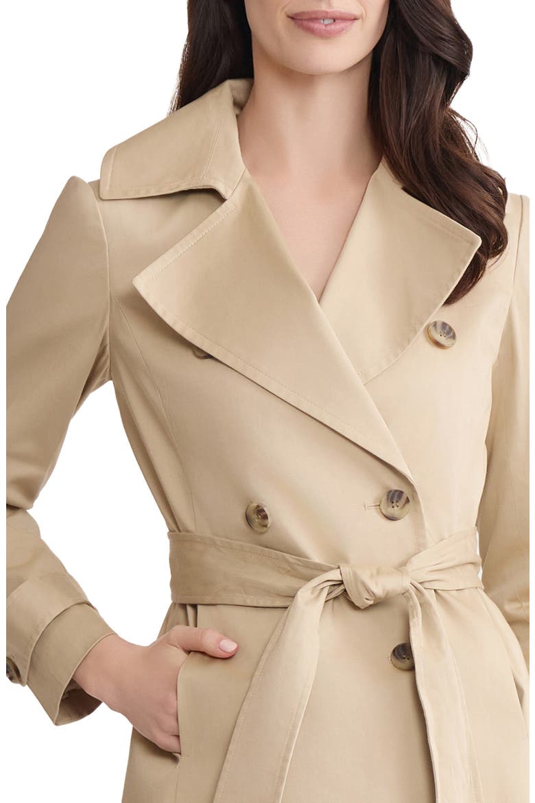 Double Breasted Trench Coat, Alternate, color, JONES KHAKI