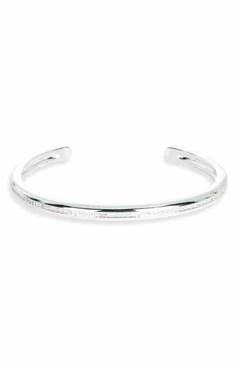 Double Row Cubic Zirconia Cuff Bracelet
