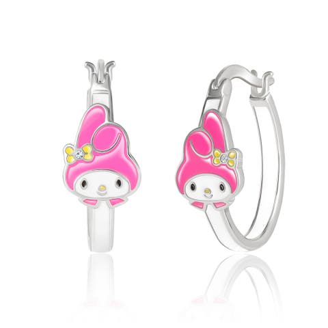 My Melody Womens Hoop Earrings
