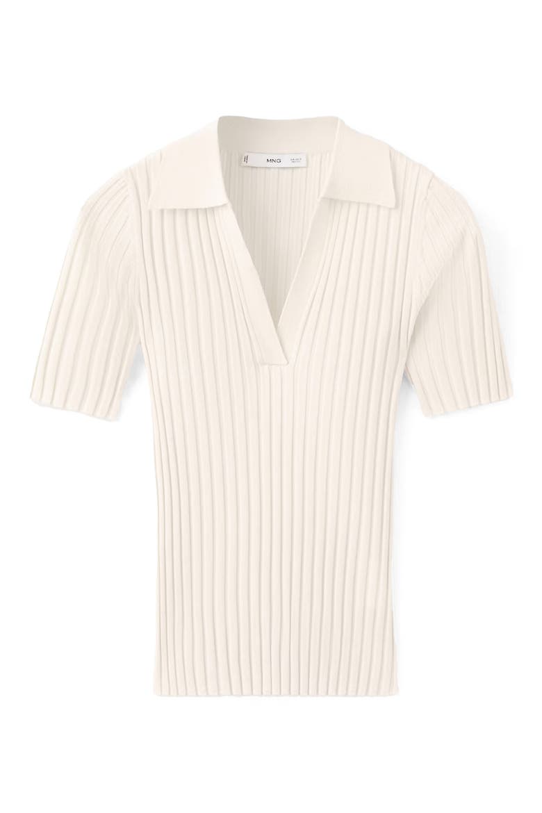 V-Neck Rib Sweater, Main, color, ECRU
