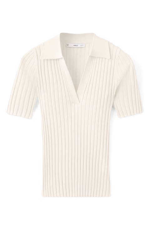 V-Neck Rib Sweater