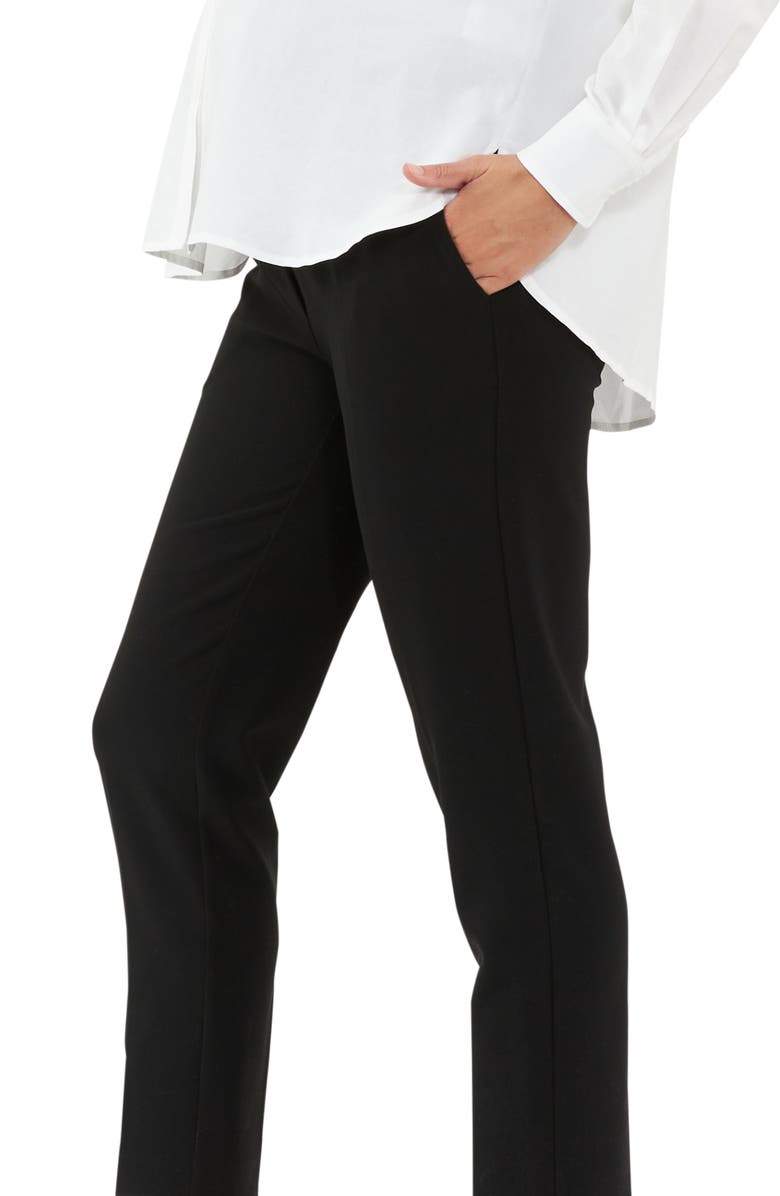 Ripe Maternity Alexa Class Cropped Maternity Work Pant, Alternate, color, Black