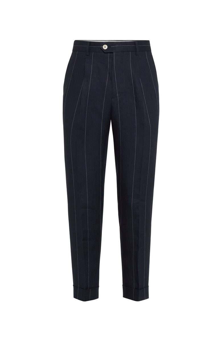 Brunello Cucinelli Leisure fit trousers with pleats, Main, color, 