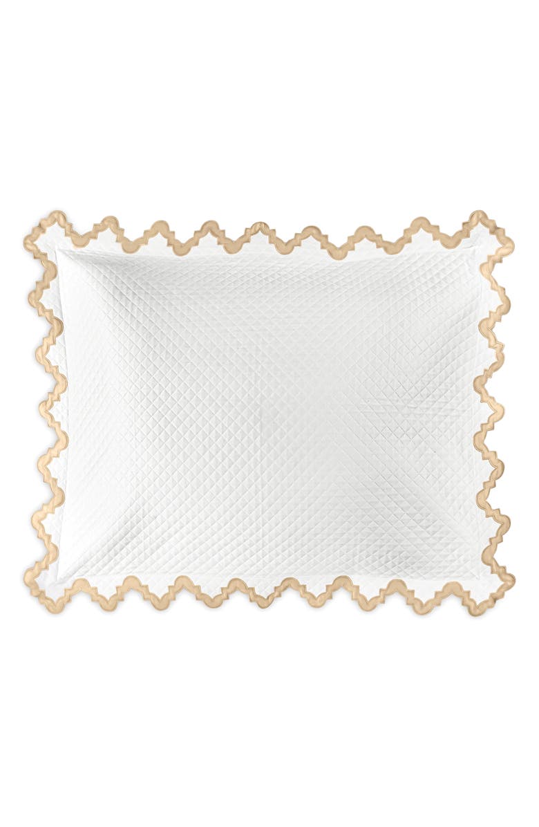 Matouk Aziza Matelassé Sham, Main, color, Champagne