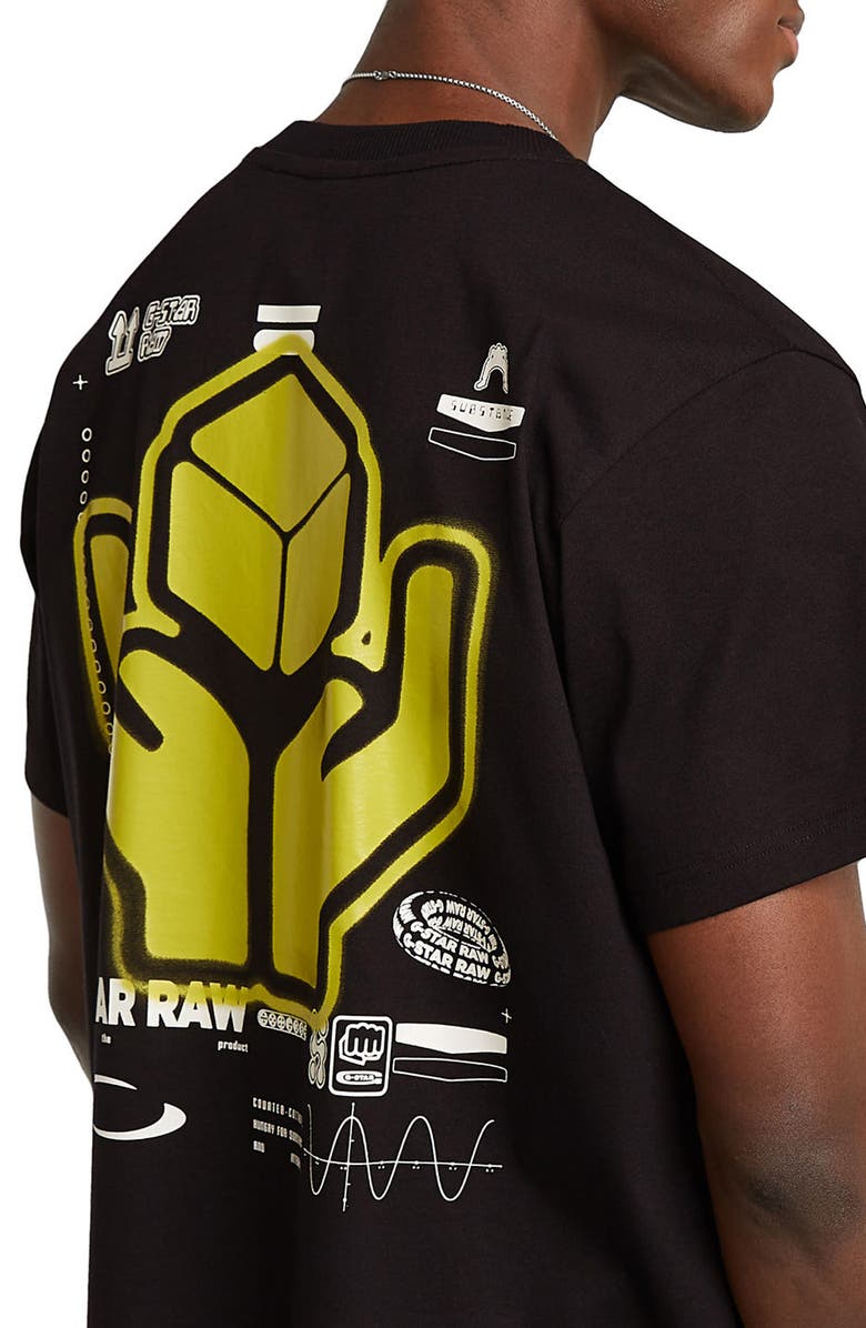 G-STAR Back GR Loose Organic Cotton Graphic T-Shirt, Alternate, color,