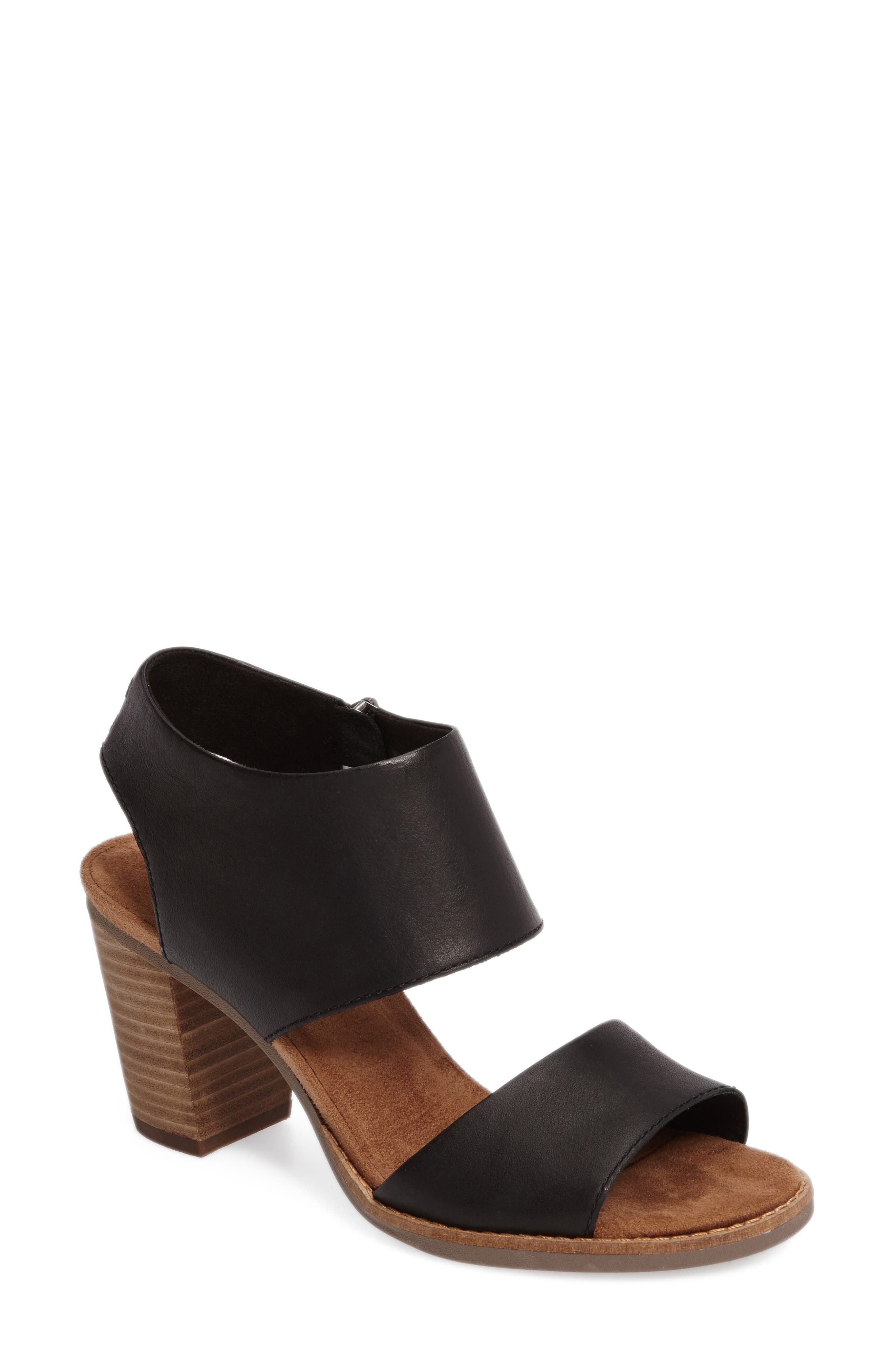 Majorca Block Heel Sandal, Main, color, BLACK/ BLACK