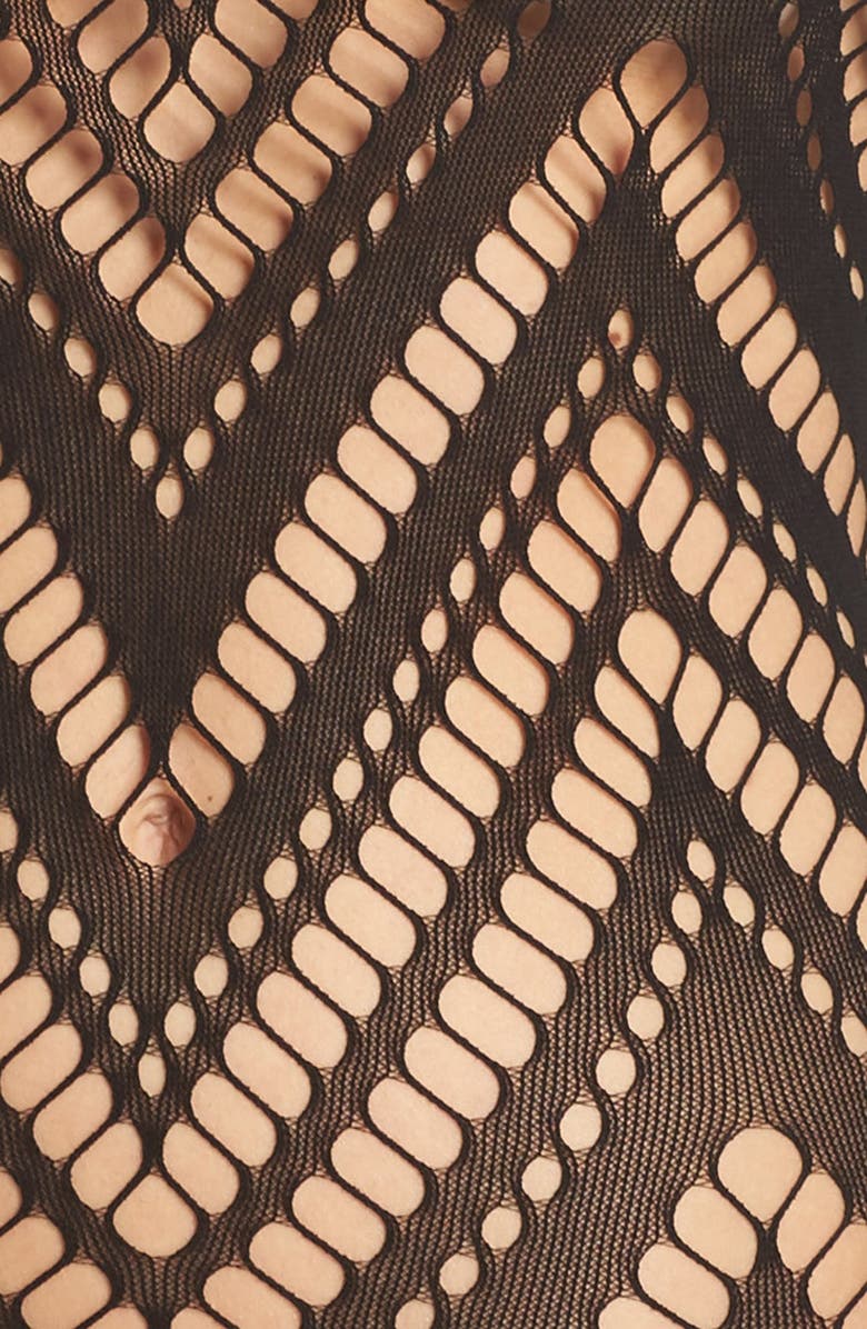 Hauty Halter Knit Teddy, Alternate, color, Black