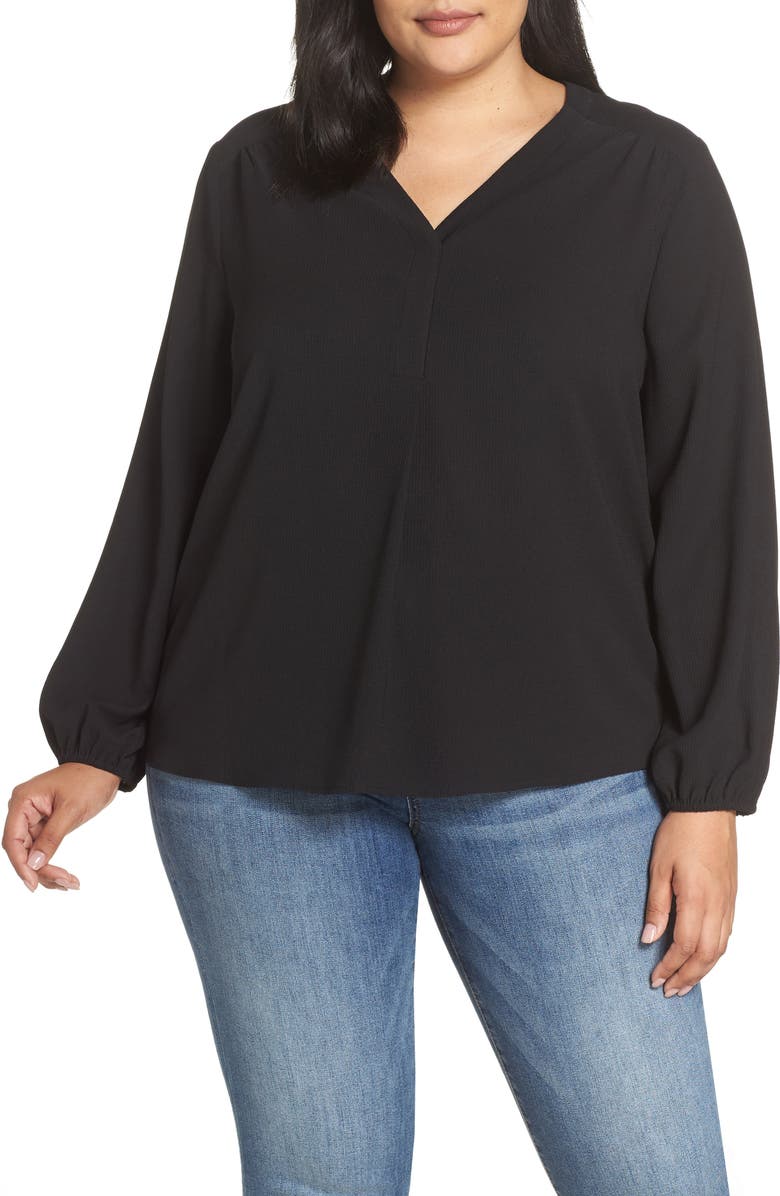 GIBSONLOOK Gibson Split Neck Blouse, Main, color, 