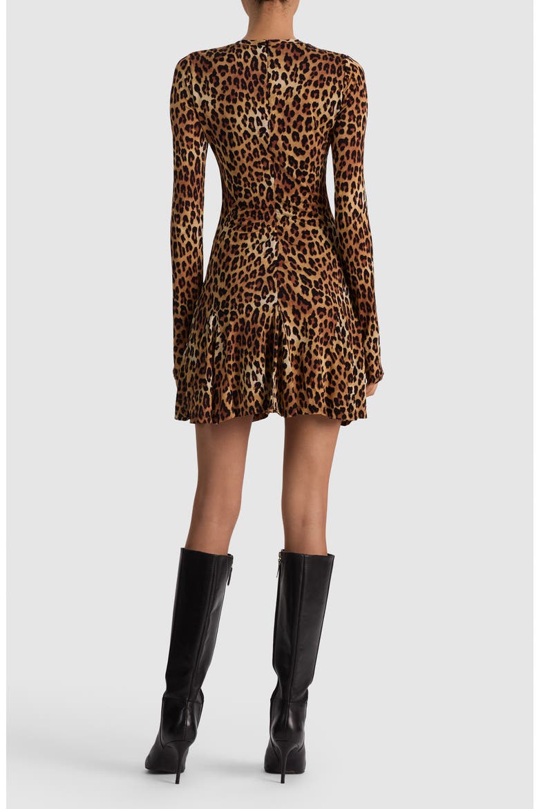 Wendy Fit and Flare Minidress, Alternate, color, SPOTTED LEOPARD