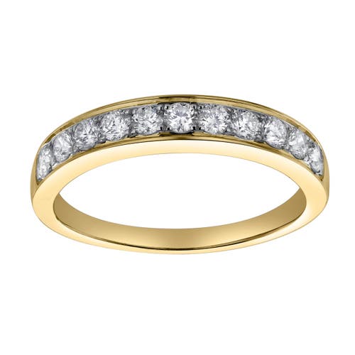 Luvmyjewelry Apex 14k Gold Round Diamond Studded Band Ring In Gold