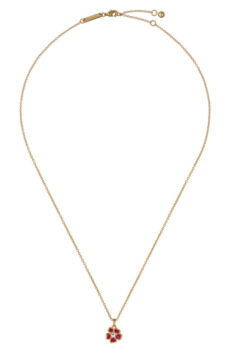 Ted Baker Petiies Painted Flower Pendant Necklace, Alternate, color, 