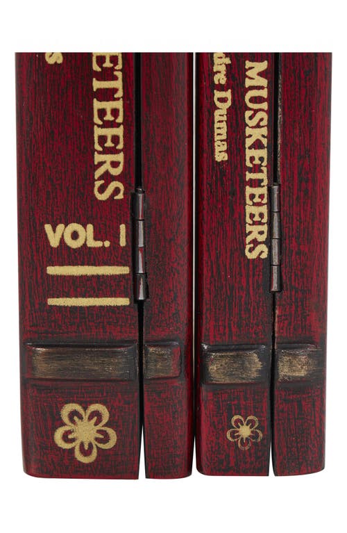 Sonoma Sage Home The Three Musketeers Set Of 2 Faux Book Boxes In Red