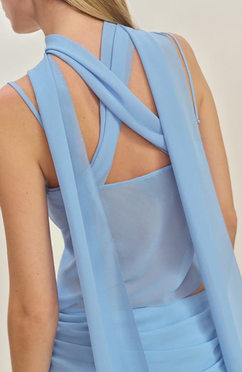 Shop Reformation X Devon Lee Carlson Lula Scarf Camisole In Ice Water