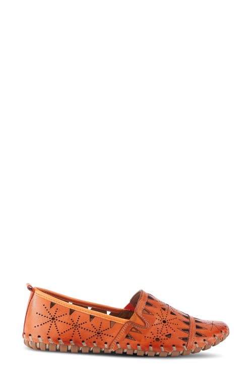 Spring Step Fusaro Loafer In Orange Leather