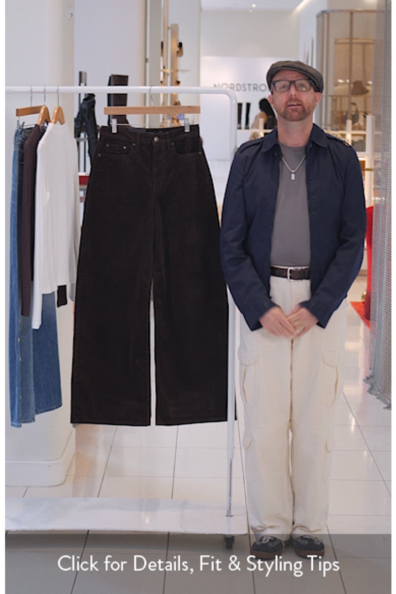 High Waist Wide Leg Corduroy Pants video