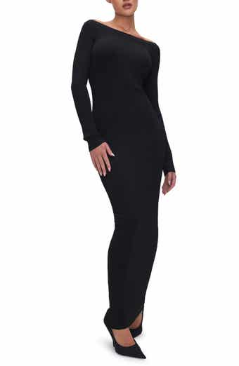 Shine Off the Shoulder Long Sleeve Maxi Dress