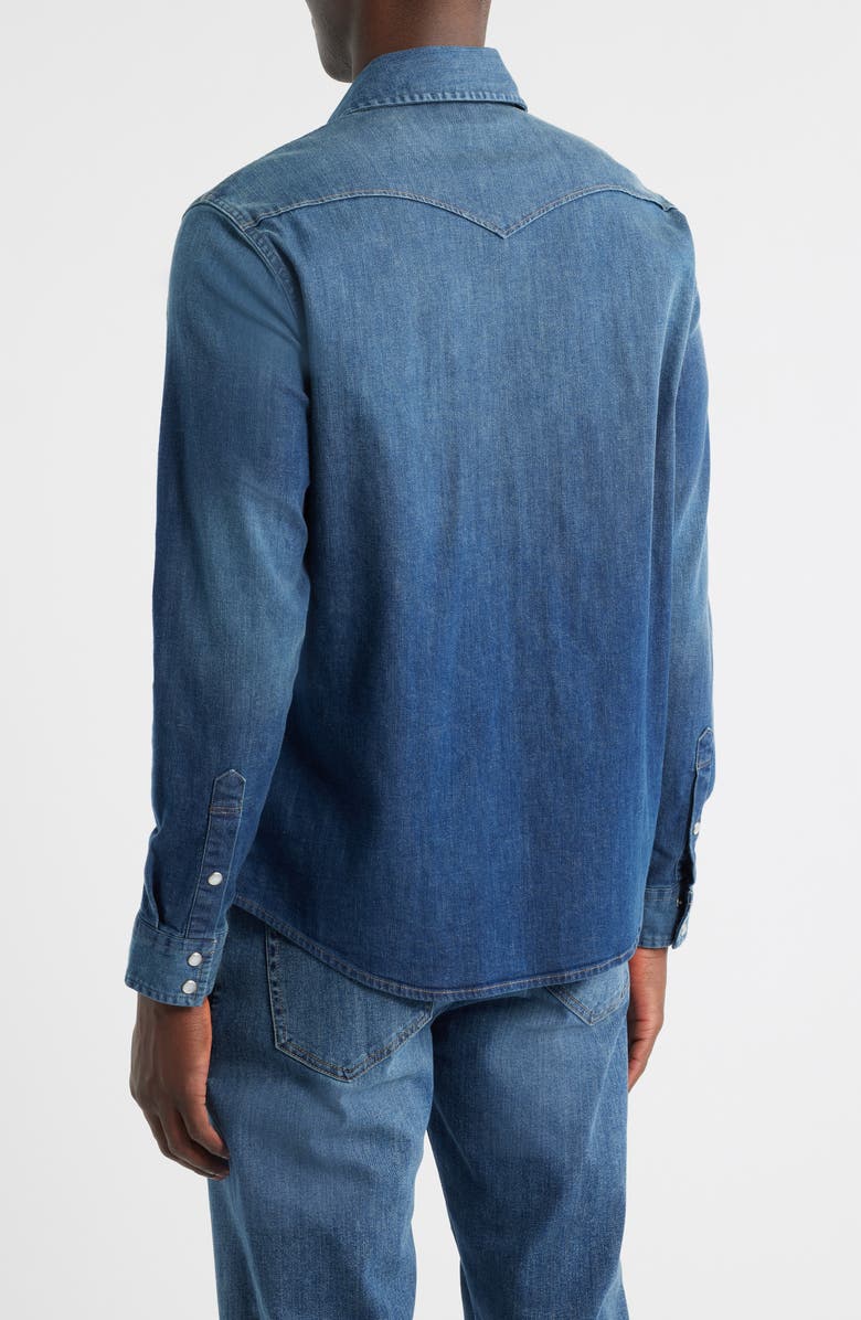 AG Huston Classic Fit Western Denim Snap-Up Shirt, Alternate, color, Dawn Sky