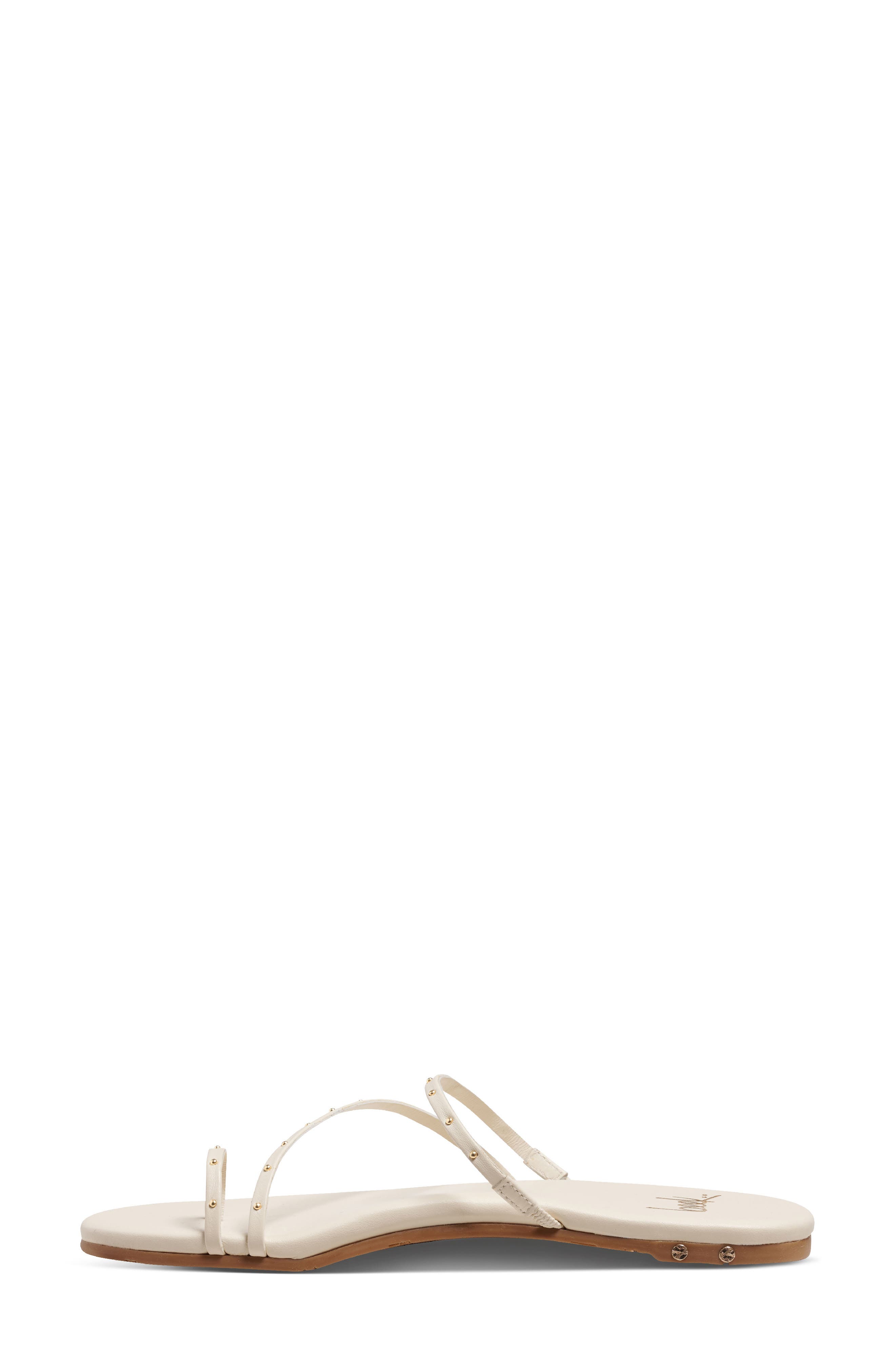 Ula Studded Leather Sandal, Alternate, color, VANILLA