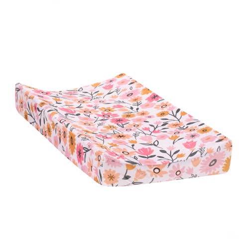 Little Garden Ultra-Soft Minky Floral Baby Changing Pad Cover