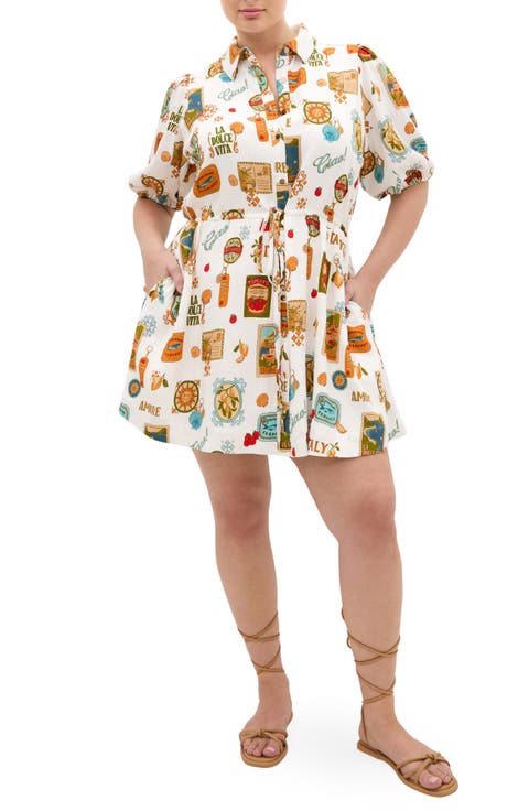 Sao Paulo Amore Print Shirtdress