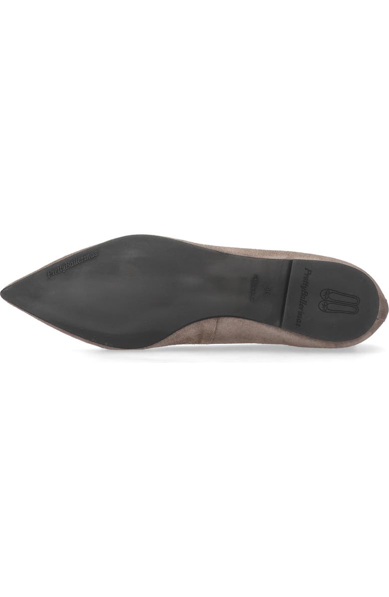 Pretty Ballerinas Pointed Toe Studded Loafer, Alternate, color, Grey