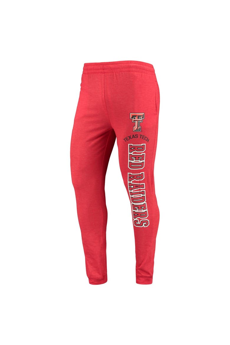Men's Concepts Sport Red/Heather Charcoal Texas Tech Red Raiders Meter Long Sleeve Hoodie T-Shirt & Jogger Pajama Set, Alternate, color, Red