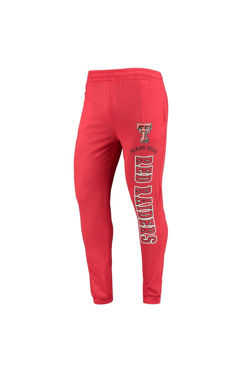 CONCEPTS SPORT Men's Concepts Sport Red/Heather Charcoal Texas Tech Red Raiders Meter Long Sleeve Hoodie T-Shirt & Jogger Pajama Set, Alternate, color, Red