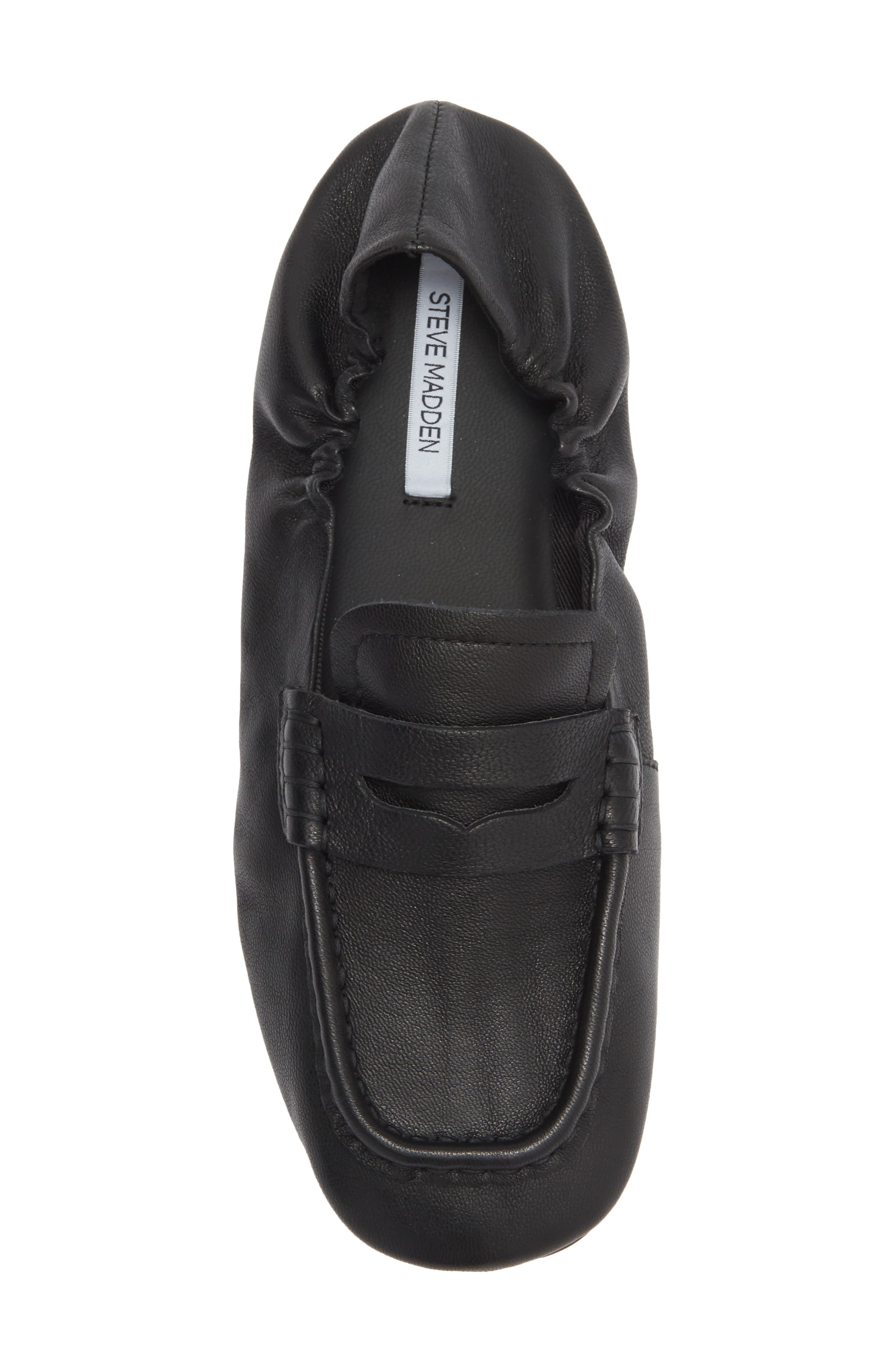 Steve Madden Eurry Penny Loafer, Alternate, color, Black Leather