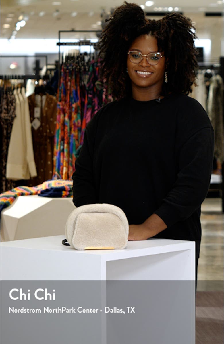 Mini Lisbon Genuine Shearling Shoulder Bag, sales video thumbnail