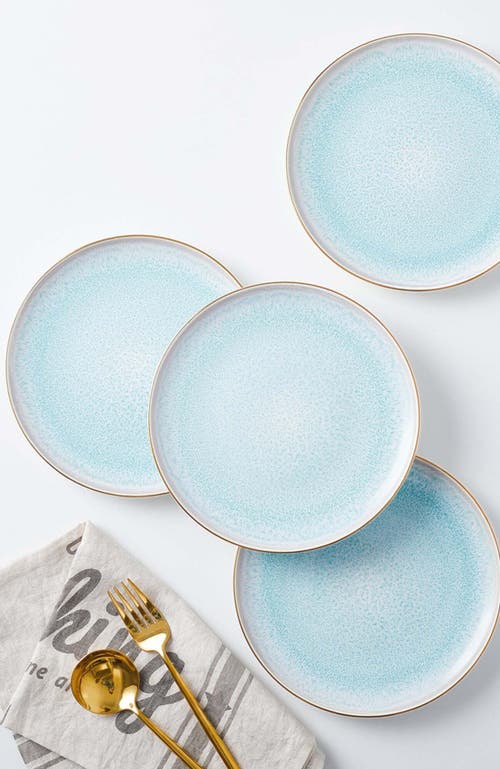 Stone Lain Josephine Porcelain 4-piece Salad Plate Set In Blue