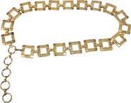 MADISON BEVERLY HILLS Vintage 1970s Square Link Goldtone chain Belt