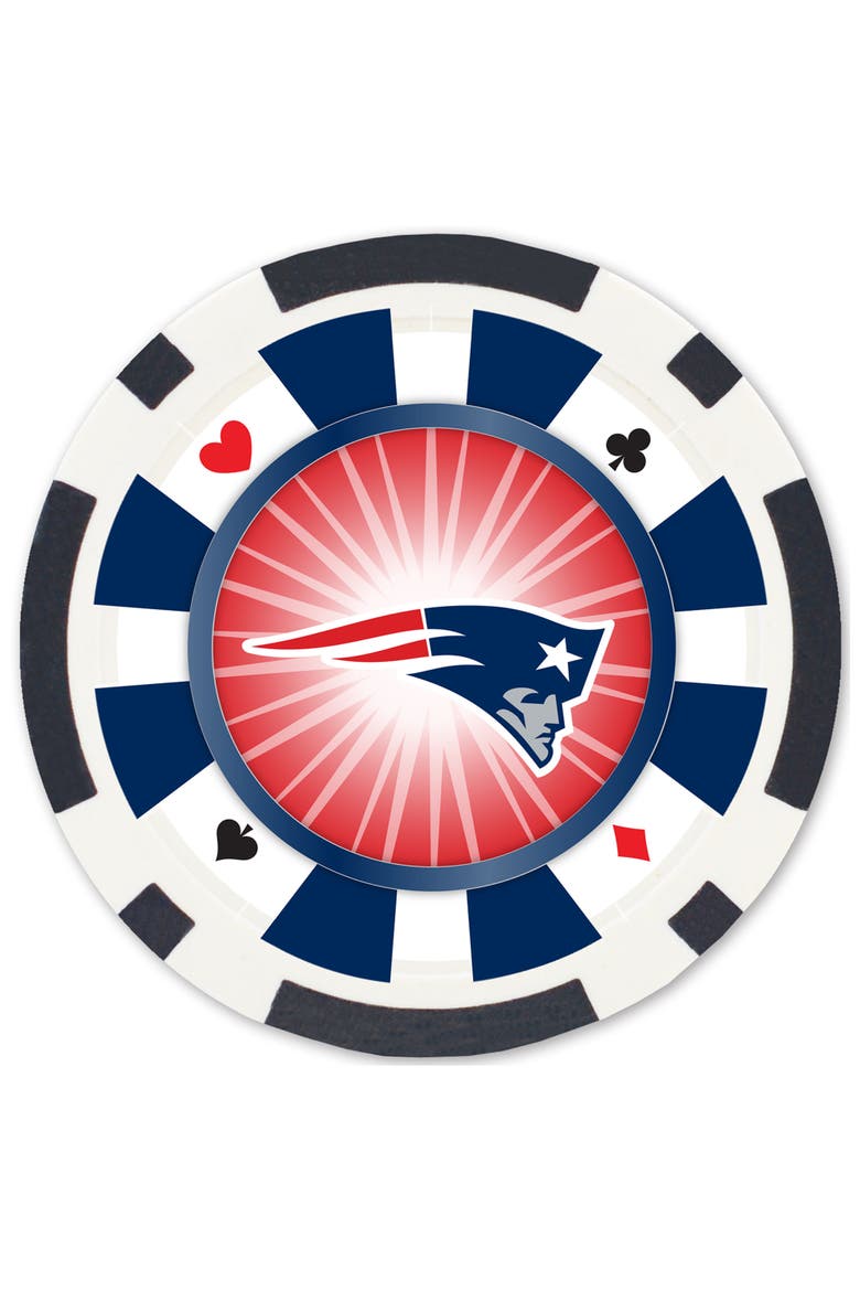 New England Patriots 100pc Poker Chips, Alternate, color, Multicolor