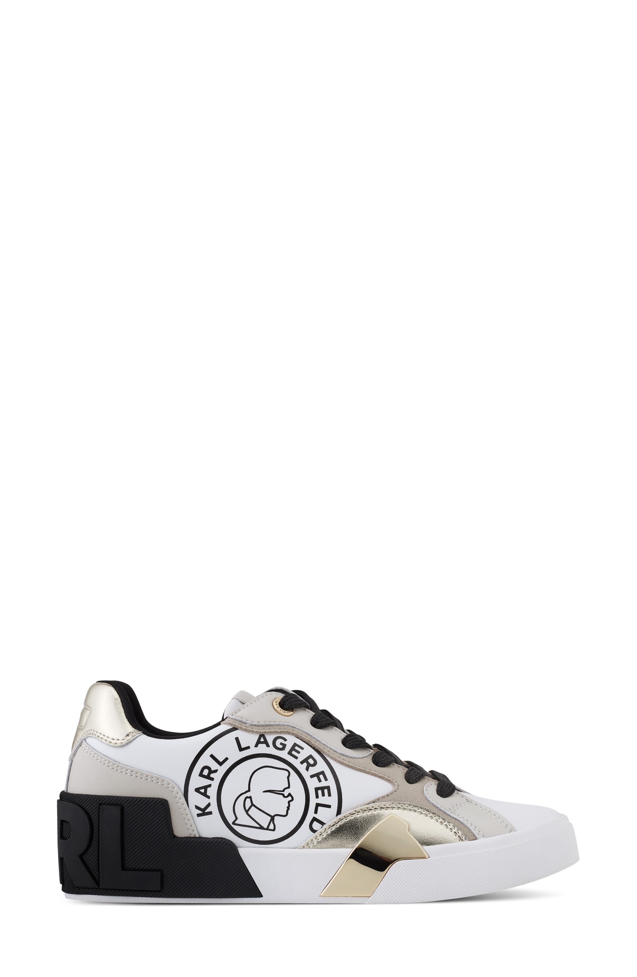 KARL LAGERFELD PARIS Meryn Sneaker, Alternate, color, Bright White/ Calcare
