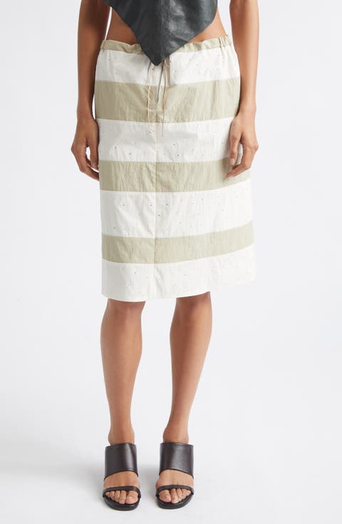 Zurriola Stripe Crystal Embellished Skirt