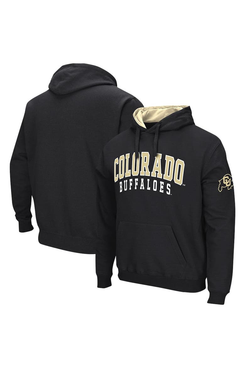 Men's Colosseum Black Colorado Buffaloes Double Arch Pullover Hoodie, Main, color, Black