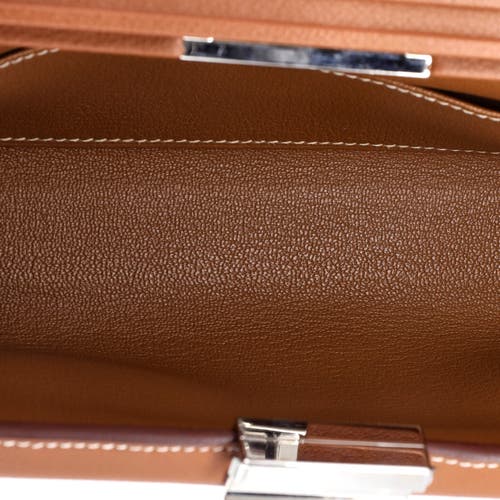 Pre-owned Hermes Hermes Clic-h Shoulder Bag Evercolor 21 In Gold