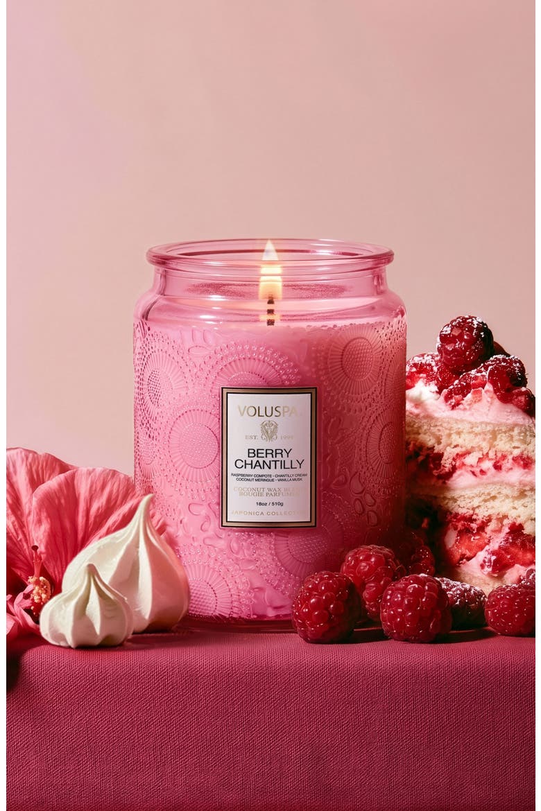 Berry Chantilly Japonica Large Jar Candle, Alternate, color, NO COLOR