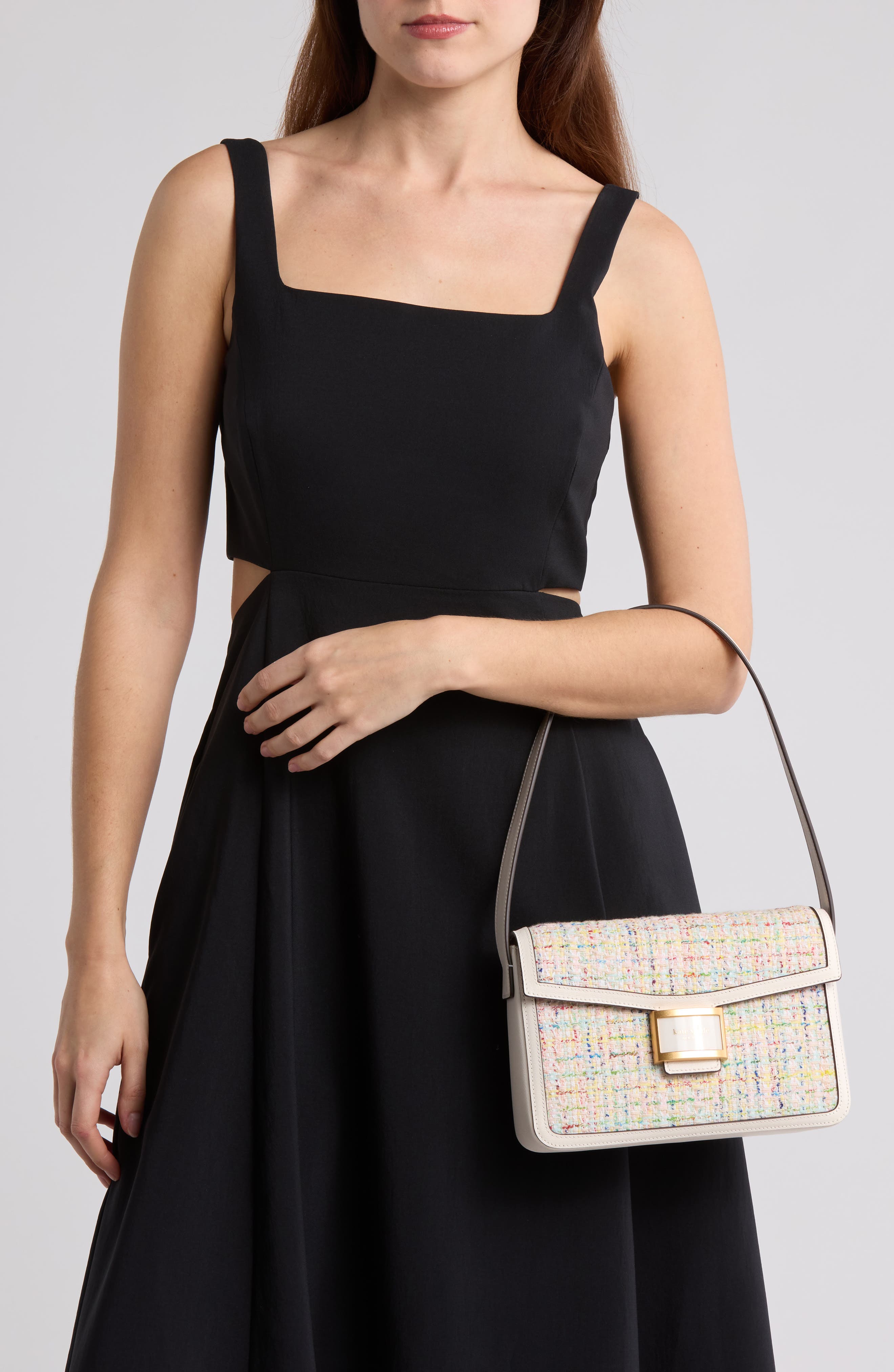 Kate Spade New York katy tweed shoulder bag, Alternate, color, 