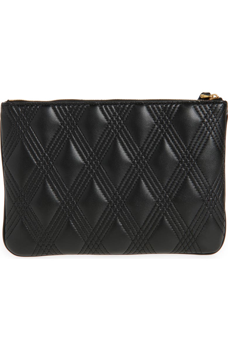 Valentino Garavani Medium Quiltie 67 Quilted Leather Pouch, Alternate, color, Nero