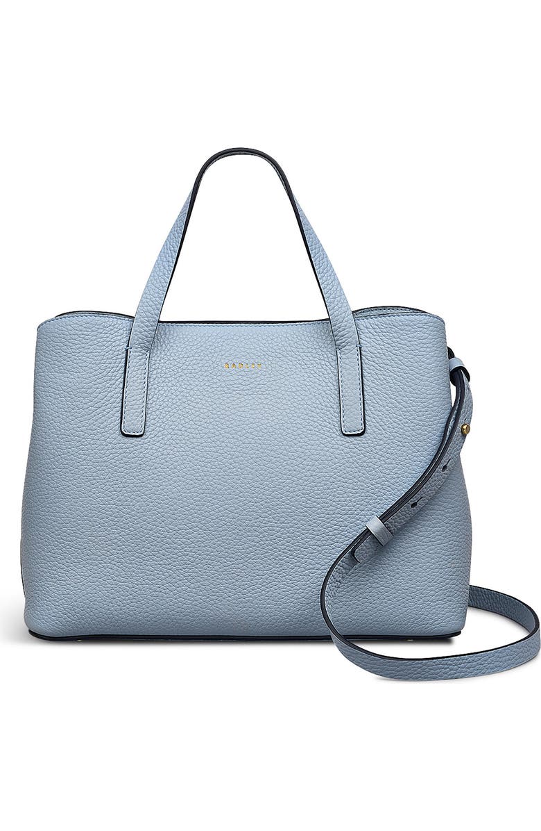 Radley Medium Duke's Place Leather Crossbody Satchel, Main, color, Smoke Blue