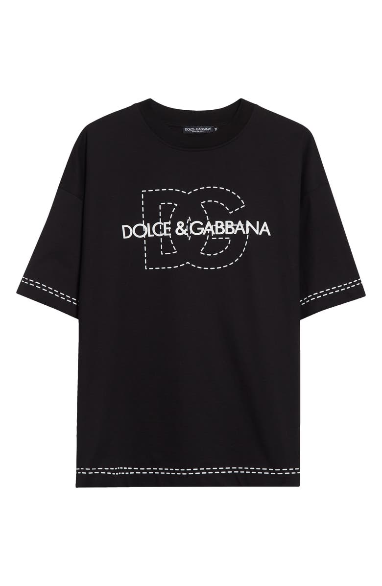 Dolce&Gabbana Stampa Logo Graphic T-Shirt, Alternate, color, N0000 Nero