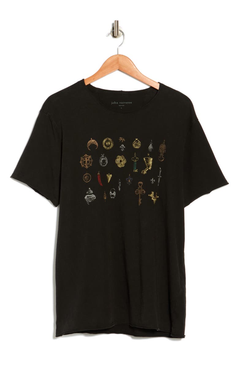 John Varvatos Pendants Organic Cotton Graphic T-Shirt, Main, color, 