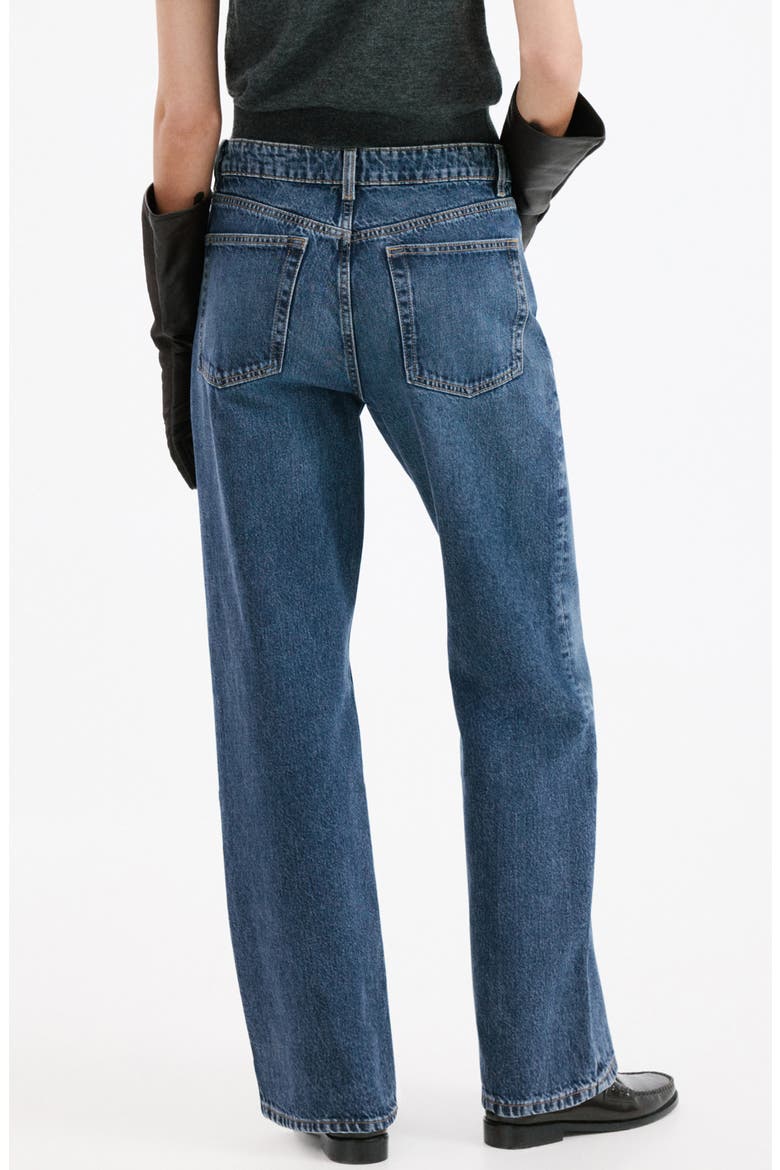 River Straight Leg Jeans, Alternate, color, DARK BLUE