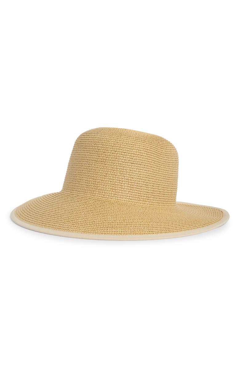 Vince Camuto Face Framer Straw Hat, Main, color, Natural Multi