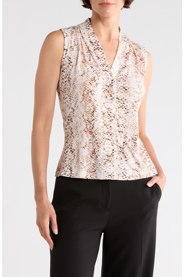 Python Print V-Neck Camisole, Main, color, ADOBE MULTI
