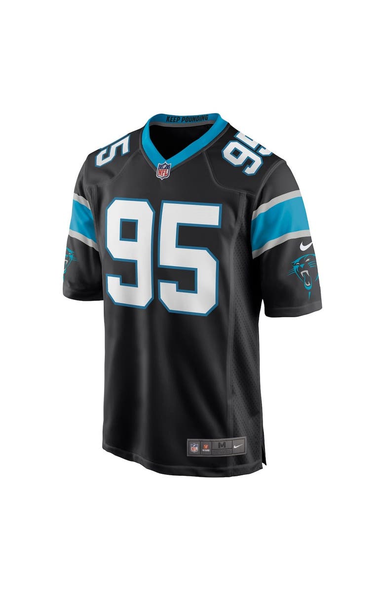 Nike Men's Nike Derrick Brown Black Carolina Panthers Player Game Jersey, Alternate, color, 