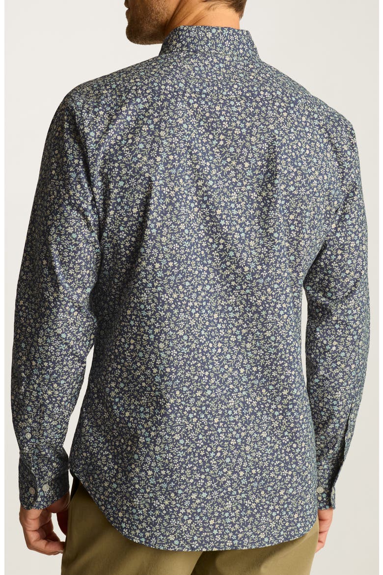 Everyday Slim Fit Microcheck Stretch Cotton Button-Down Shirt, Alternate, color, PRESCOTT FLORAL
