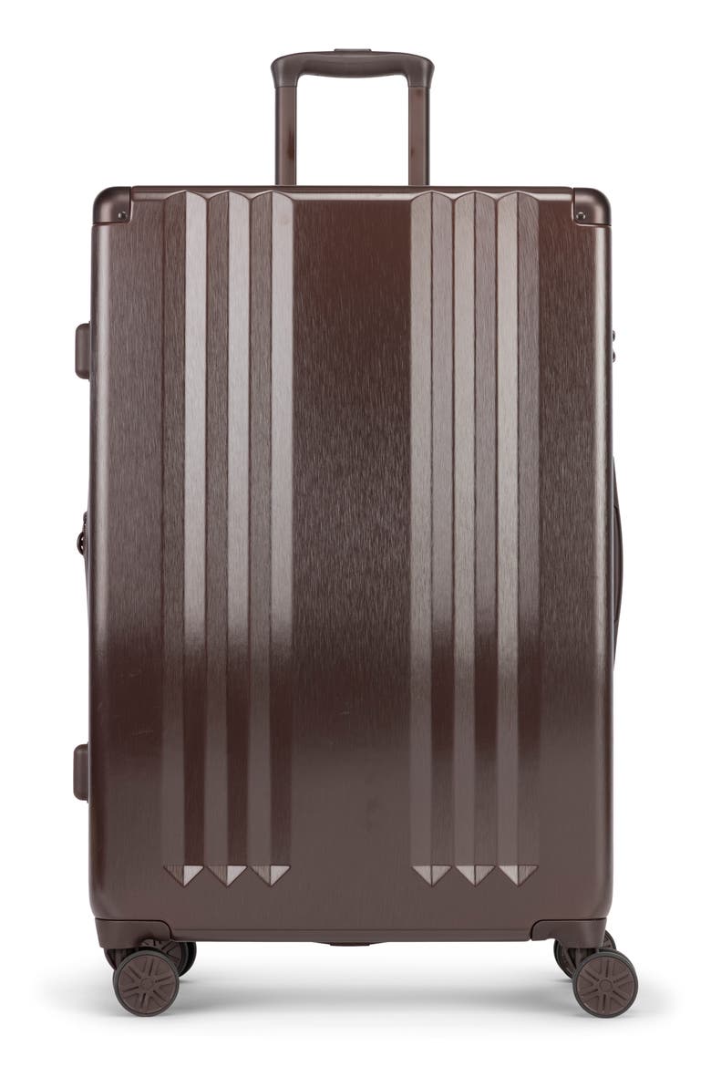 Ambeur 28-Inch Large Expandable Rolling Suitcase, Main, color, WALNUT