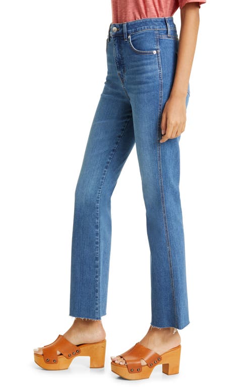 Veronica Beard Carson Raw Hem High Waist Ankle Flare Jeans In Serendipity