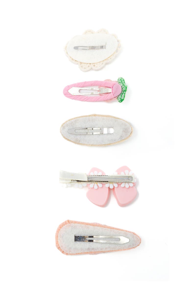 Garden Blossom Hair Clip Set of 5, Alternate, color, Pink